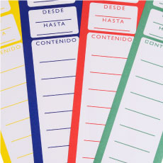 Etiquetas para archivador